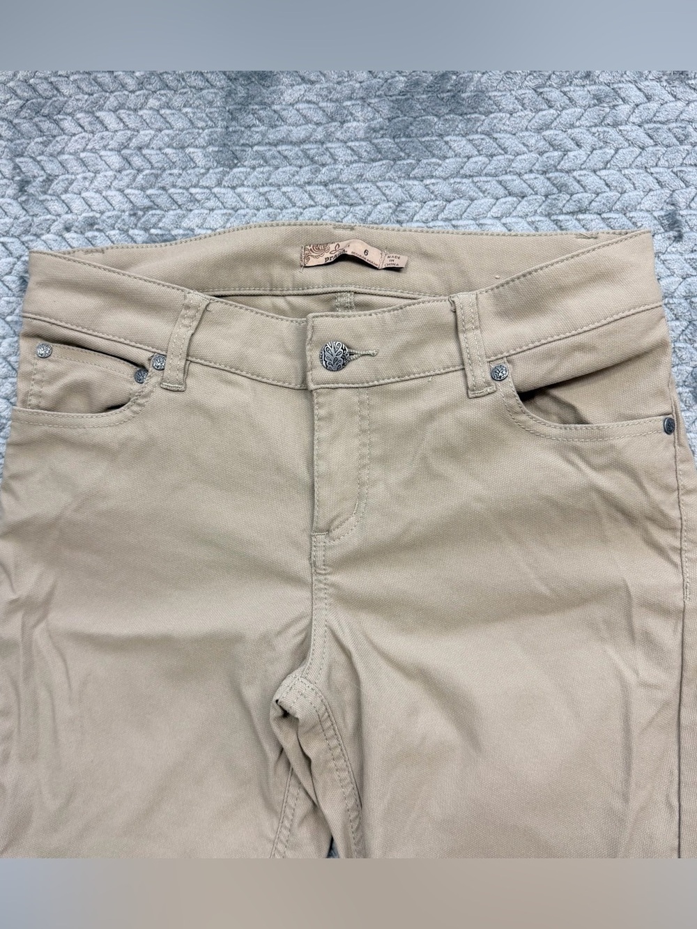 Prana Women's Kara Moto Skinny Pants - Khaki Tan Size 6 - Picture 6 of 14